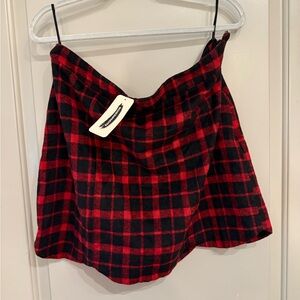 Plaid Red and Black Women's Skirt